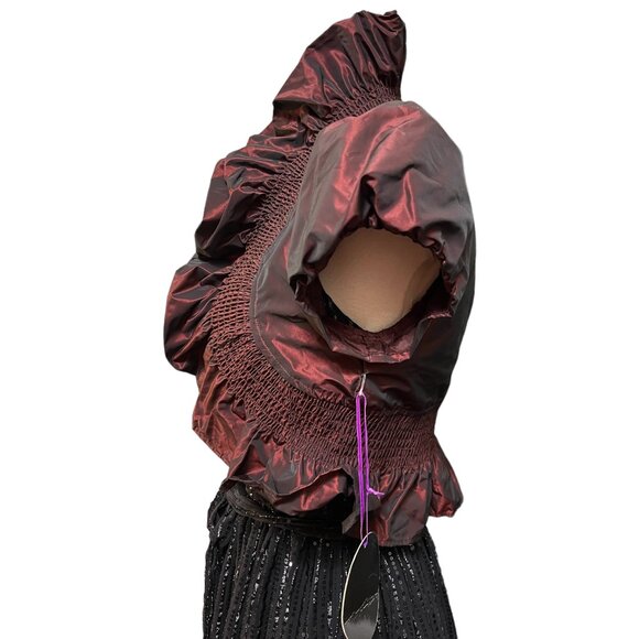 Burgundy red and black two tone jacket - Picture 3 of 9